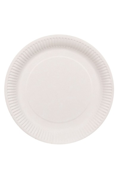 Z Store White Plates 18cm - 10 pcs