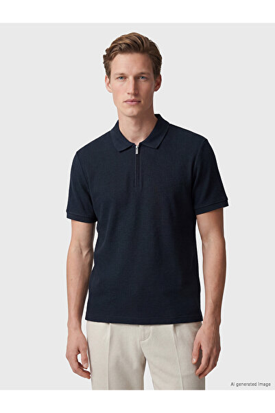 LC Waikiki Peak New Season Polo Collar Textured Men's T-Shirt