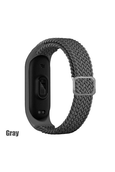 Butic Xiaomi Mi Band 5 - 6 Premium Quality Nato Fabric Mesh Strap Colorful Sm...