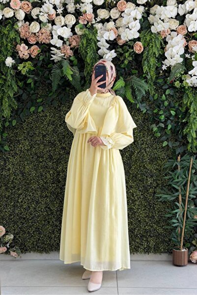 Moda Fatma harmose şifon astarlı elbise