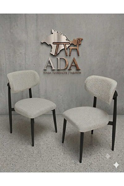 ADA MASA SANDALYE Polo Sandalye 2Li Mutfak Sandalyesi METAL