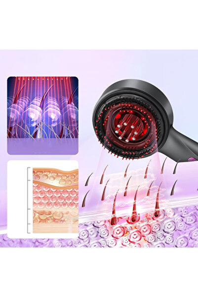 OEM Perie de par electrica, cu masaj scalp lumina, LED, 3 moduri aplicator ul...