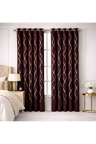 Bliss Casa Embossed Blackout Curtain Panels 140×240 cm – Thermal Insulated, N...