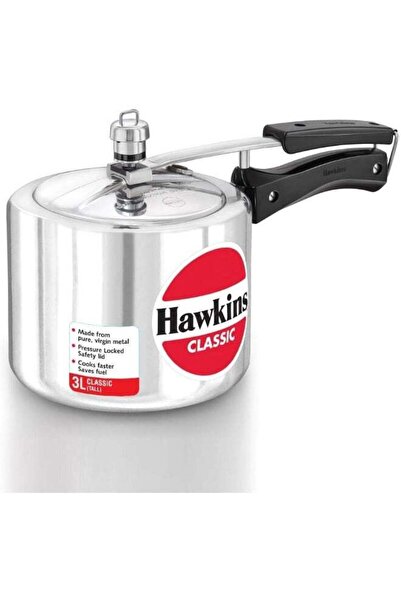 Hawkins 3.0Liters Classic Aluminium Tall Pressure Cooker With Inner Lid(CL3T)...