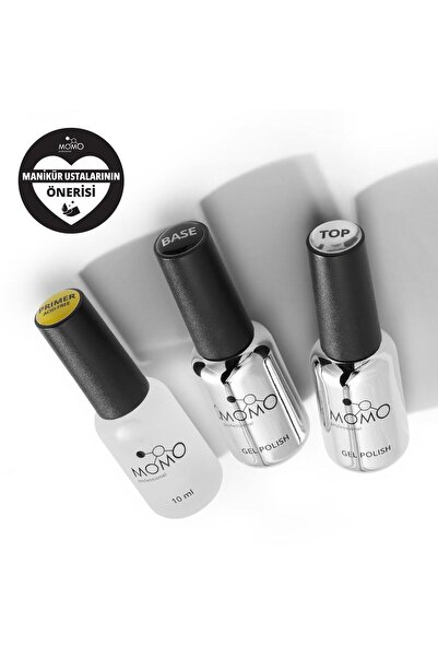 Empressco Kalıcı oje ve Protez Tırnak İçin 3’lü set - Primer 10 ml, Base Coat...