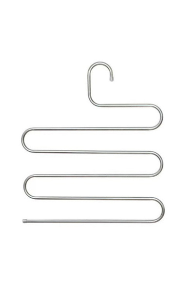 Choice silver 1PC Stainless Steel Pants Rack Five-Layer Multi-Functional Hang...
