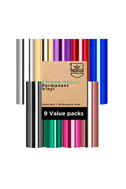 Choice1 12 x12in(9pack) 12inx12in Metallic Vinyl Permanent Adhesive Vinyl for...