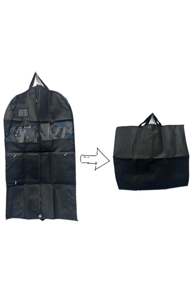 Choice black Travel Suit Bag with Zipper Closure, Gusseted Hanging Clothes St...
