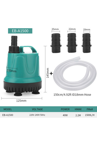 choice2 AC220-240V 50Hz EB-A1500 and pipe 5/8/18/25/40/60/90W Fish Tank Botto...