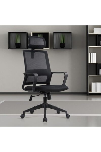 HI-FINE Ergonomic Mesh Office Chair with Headrest 135° Recline Height Adjusta...
