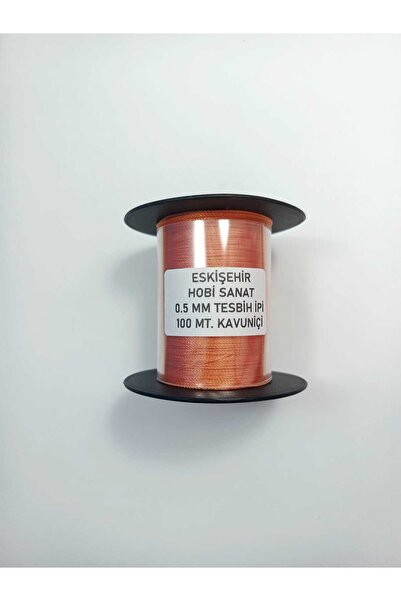 Eskişehir hobi sanat 0.5 mm 100 Meters Rosary Cord Orange Color Polyester Cord