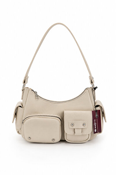 Sellini Multi-Pocket Katy Women's Shoulder Bag Beige