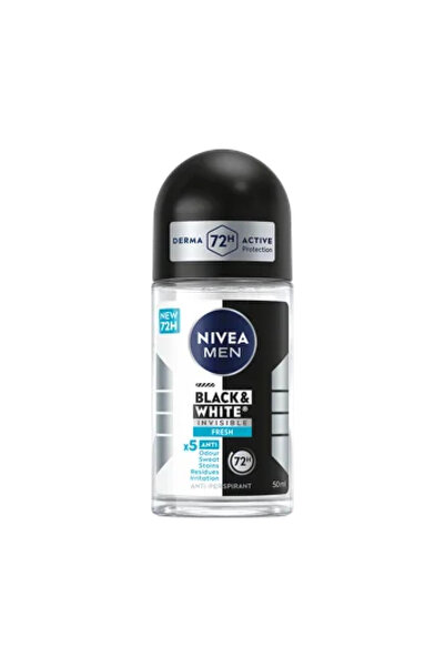 Nivea Men Deodorant roll-on Nivea Men, Invisible, Black & White, Fresh, 72h, ...