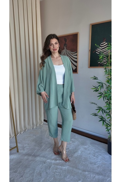 MEECY Set de două piese pantaloni kimono pentru femei