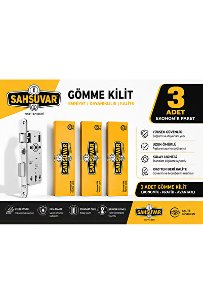 şahsuvar K-305 Oda Kapı Kilidi Oval Ayna 40mm ( 3 ADET )