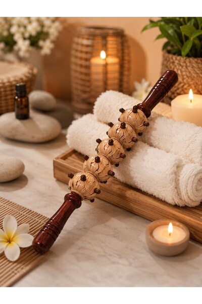 Kesene Foot Leg Arm Shoulder Back Relaxer Natural Wooden Massage Tool Reflexology Roller Massage Tool