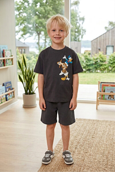 LittlePoffy Pantaloni scurți Tricou Set din două piese 100% bumbac Vară Overs...
