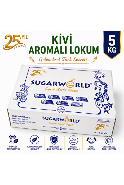 Sade Kivi Aromalı Lokum 5 kg