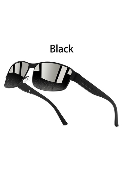 Choice1 Black Fashion Vintage Rectangle Sunglasses Men Women Fishing Driving ...