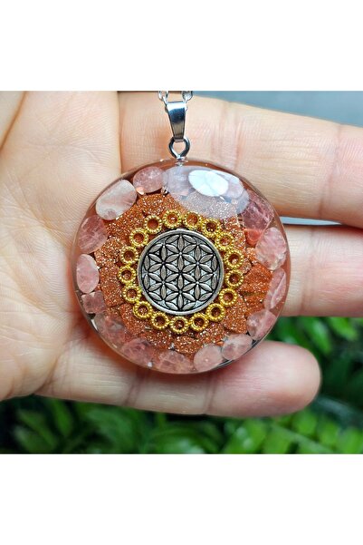 Singincraft Flower of Life - Rhodochrosite - Star Stone - Unique Design Steel...