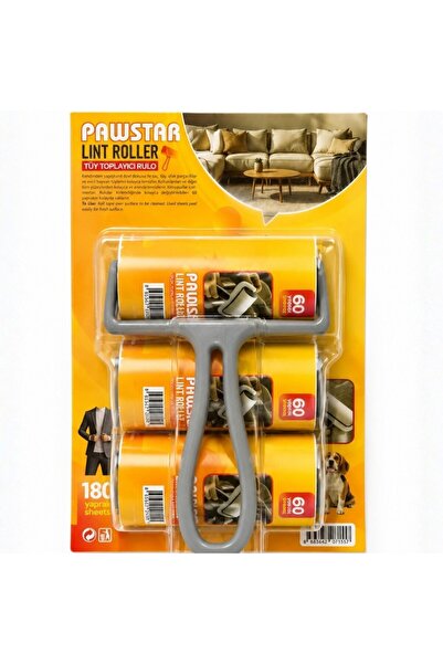 Pawstar Tüy Toplayıcı 3 Yedek Rulo ve 1 Aparat 180 Yaprak 10 Cm Ambalajlı Ked...