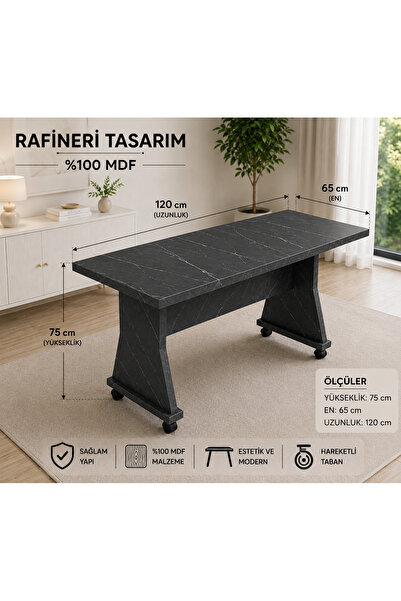 rafineritasarım STONE ÇOK AMAÇLI MASA YEMEK MASASI MUTFAK MASASI