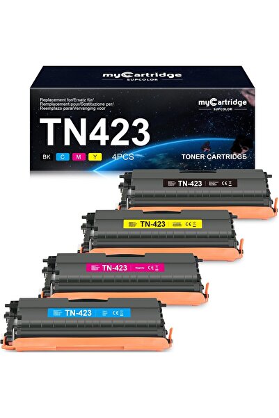 My Caravan myCartridge SUPCOLOR TN423 Pachet de 4 tonere pentru Brother TN-42...