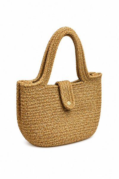 MaVaux Lure Handmade Straw Handbag Natural Weave Beach Suitable for Daily Use Stylish Timeless Modern Women's Bag 30X20 cm