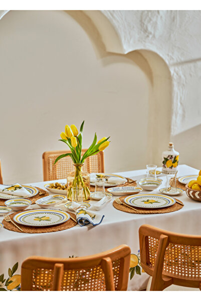 Bella Maison Lemoncello Porselen 52 Parça 12 Kişilik Kahvaltı Takımı