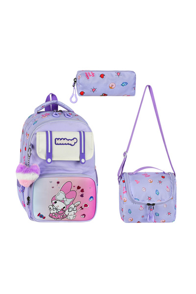 QL ACCESSORY Set de 3 ghiozdane de școală Melody Ultra Lüx