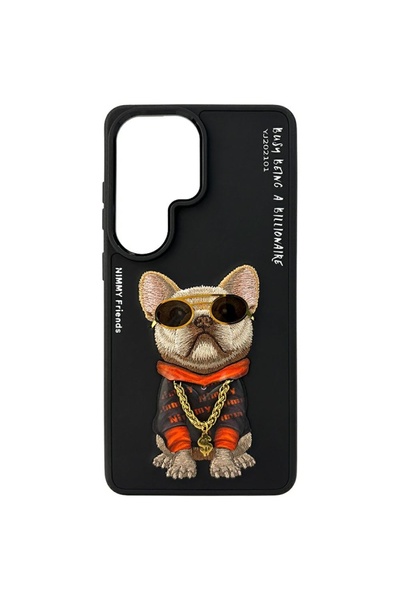 Nimmy Husă TPU cu ochelari de câine cool pentru Samsung Galaxy S26 Ultra, Negru