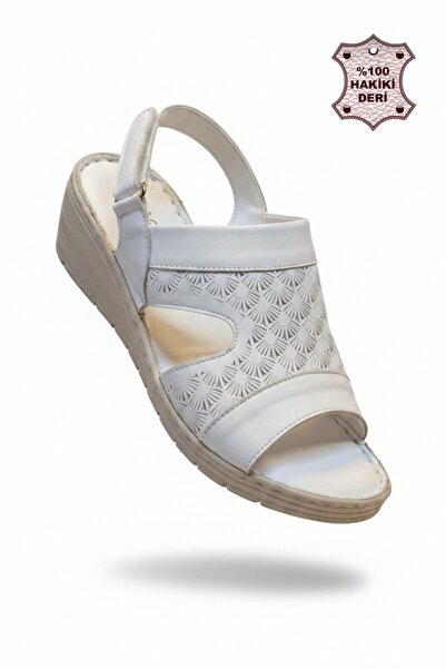 PAPATAY 2952 Orthopedic Sole Genuine Leather Women's Sandals - Light Sole Wed...