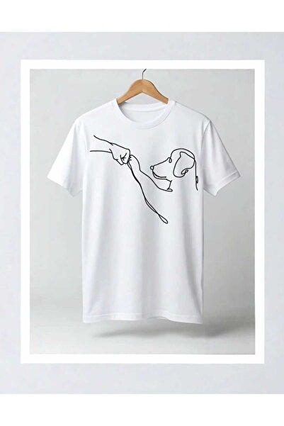 Lerix mod T-Shirt Printed with Lerixmod_Beyaz Futter Fabric of High Quality