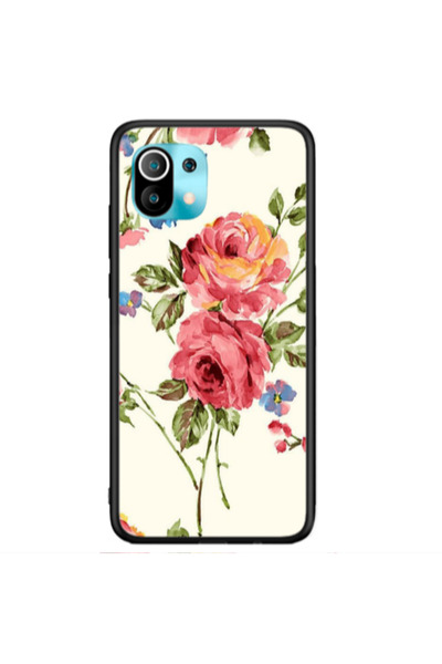 Other Xiaomi Mi 11 Lite Violet and rose Black Glossy Θήκη