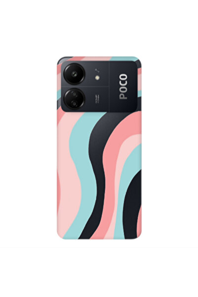 Other Xiaomi Poco C65 Colored lines Transparent Silicone TPU Θήκη