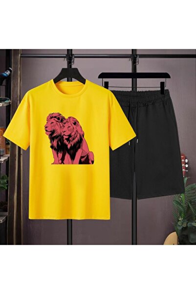 ZEMLİYA Sara Unisex Oversize Shorts Set Short Sleeve T-Shirt Comfortable Fit ...