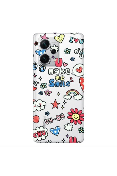 Other Xiaomi Redmi Note 12 5G Rainbow flowers Transparent Silicone TPU Θήκη
