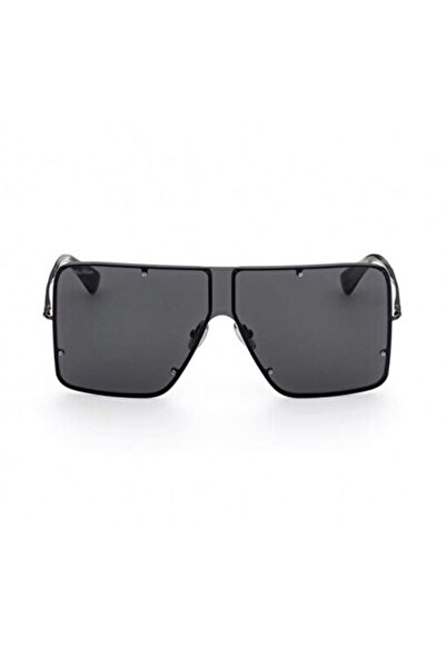 Maxmara Mm 0004 Metal Black Mask Unisex Sunglasses