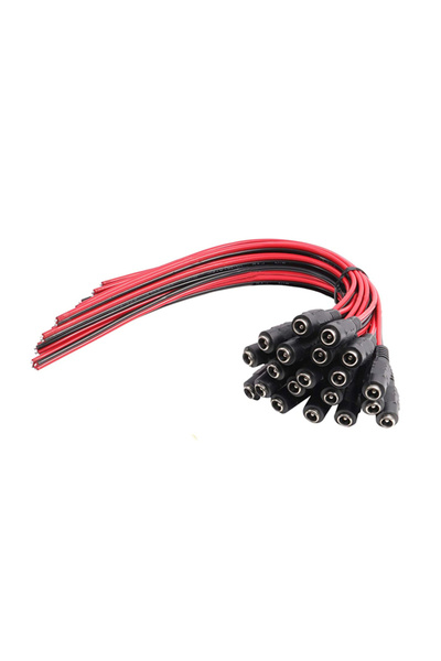 Folksafe καλώδιο FS-DCPIGTAIL-F με θηλυκό βύσμα 5.5x2.1mm, 10τμχ