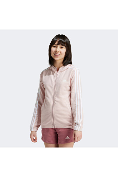 adidas Essentials 3 Striped Çocuk Pembe Günlük Sweatshirt