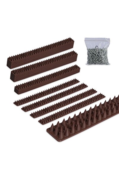 Relaxdays Țepi anti-păsări din plastic Relaxdays, set de 3 rânduri, ușor de i...