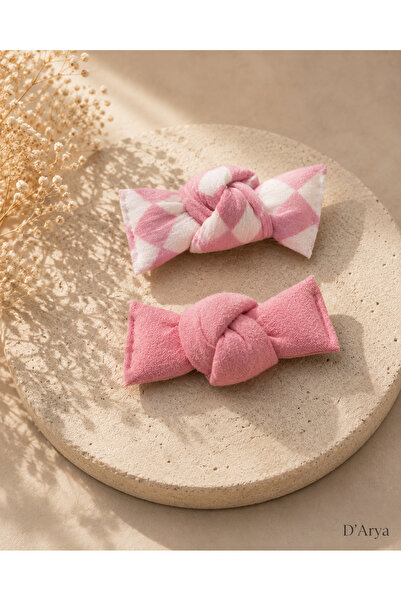 Darya Knotted Bow Snap Hair Clips Set of 2