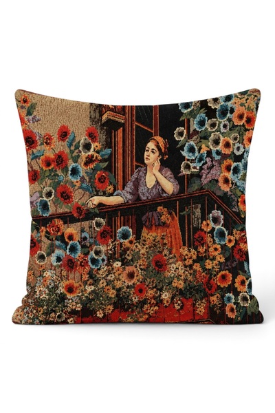 Melih AKSU Goblen Kırlent Pillow Case 43X43 cm Decorative Pillow Case (Withou...
