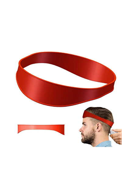 Choice3 Red Curved Silicone Hair Trimming Tool DIY Fade Haircut Template Barb...