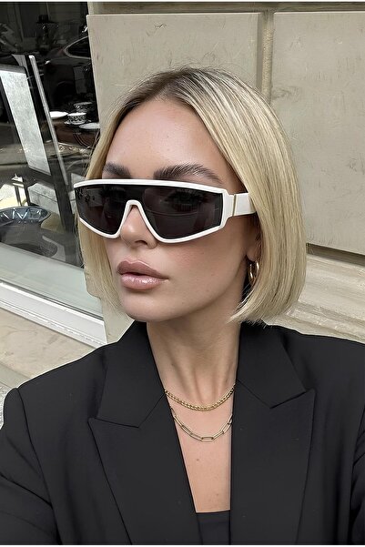 Eyesofia Bianca Sole Ultra Light Unisex Black and White Sunglasses with Uv400...