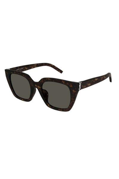 Saint Laurent SLPM 143002   نظارات شمسية باللون البني المدخن - إطار على شكل ع...