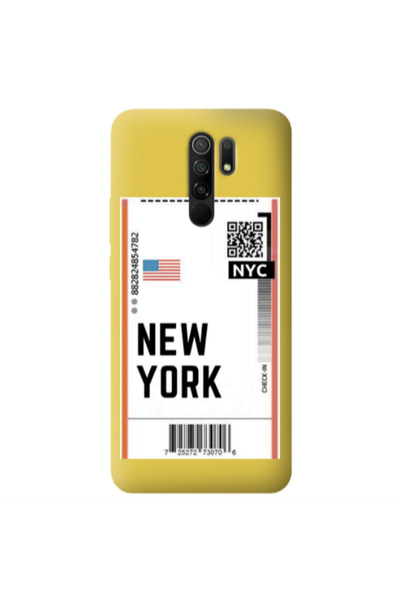 Other Xiaomi Redmi 9 New York NYC Yellow Colored Silicone TPU Θήκη