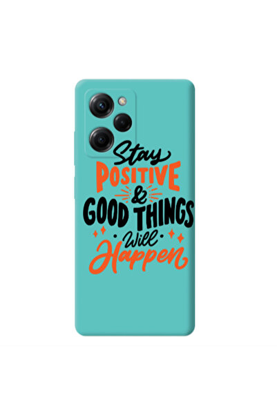 Other Xiaomi Poco X5 Pro Stay Positive Turquoise Colored Silicone TPU Θήκη