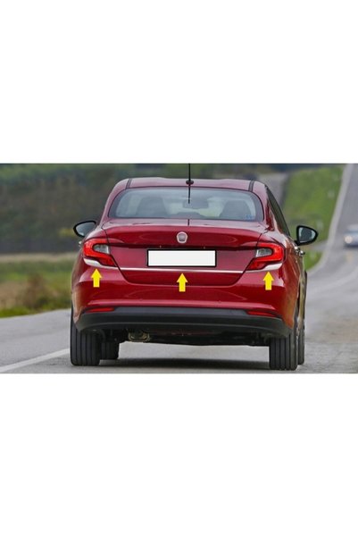 MYTUNİNG Fiat Egea Sedan Stop Kaşı 3 Prç 2015 ve Üzeri Paslanmaz Çelik