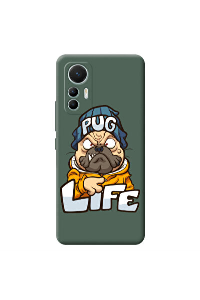 Other Xiaomi Mi 12 Lite Pug Life 2 Dark Green Colored Silicone TPU Θήκη